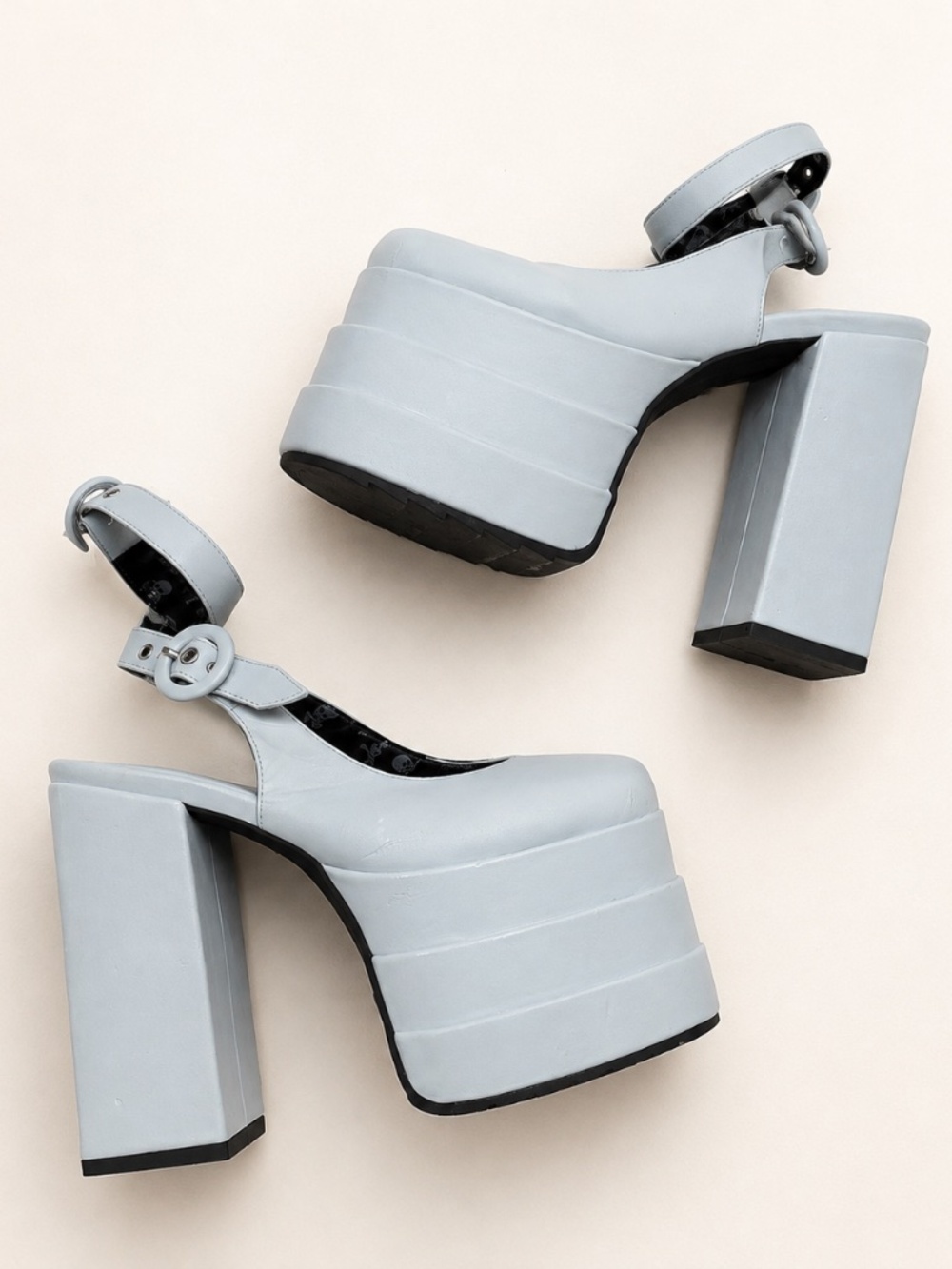 LAMODA Blue Platform Block Heel Shoes – Size 5